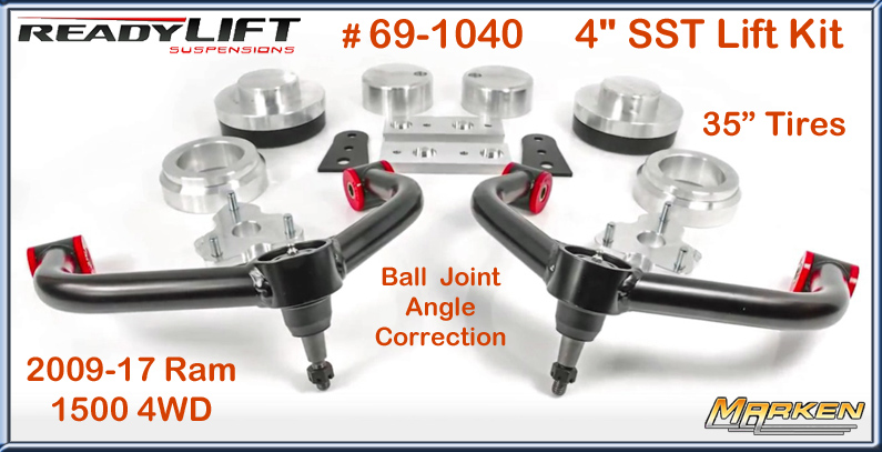 Readylift 4 Quot Sst Lift Kit 69 1040 For 2009 2017 Ram 1500 4wd